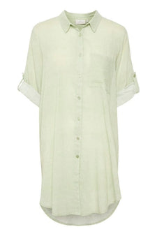 Kaffe bluser_skjorter Kaffe - Kavivian langærmet skjorte, grøn - 10551229-102725