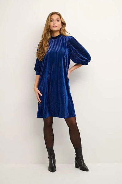 Kaffe kjoler_nederdele Kaffe - Kacaca kjole, blå - 10505907