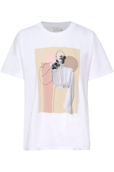 Kaffe t-shirts_toppe Kaffe - KAfina t-shirt, print - 10506224-110601