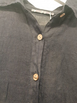 marc lauge bluser_skjorter Marc Lauge - Lang skjortekjole mørkeblå - tøj ML1302