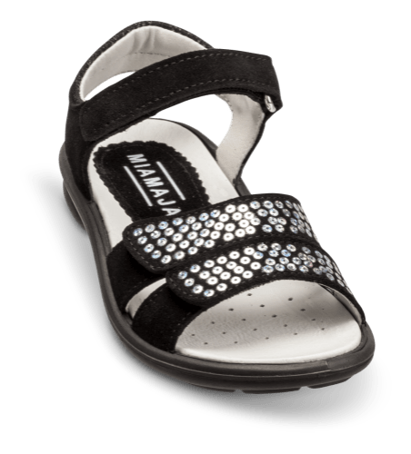 mia maja sandaler Mia Maja - Børnesandal sort med pailletter - 331120
