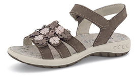 mia maja sandaler Mia Maja - Pigesandal med blomster grå - 730972=73097