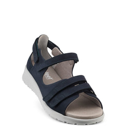 New Feet sandaler lav hæl New Feet - Damesandal med lukket hælkappe, blå - 201-36-1540