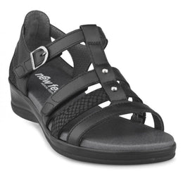 New Feet sandaler lav hæl New Feet - Damesandal, sort - 151 - 15 - 110
