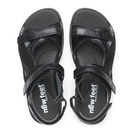 New Feet sandaler lav hæl New Feet - Damesandal, sort - 211 -19 -110