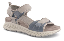 Nordic Softness sandaler lav hæl Nordic Softness - Damesandal komfort, blå/beige - 158470 30018.018