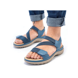 Rieker sandaler lav hæl Rieker - Damesandal, blå - V8873-14