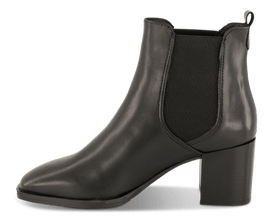 Tamaris korte støvler Tamaris - Damestøvle med hæl, sort skind - 1-1-25383-29