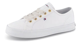 Tommy Hilfiger flade sko Tommy Hilfiger - Canvas sneakers hvid - FW0FW04848YBS