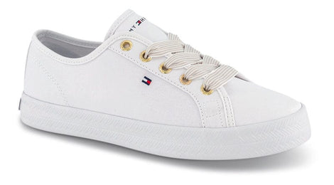 Tommy Hilfiger flade sko Tommy Hilfiger - Canvas sneakers hvid - FW0FW04848YBS