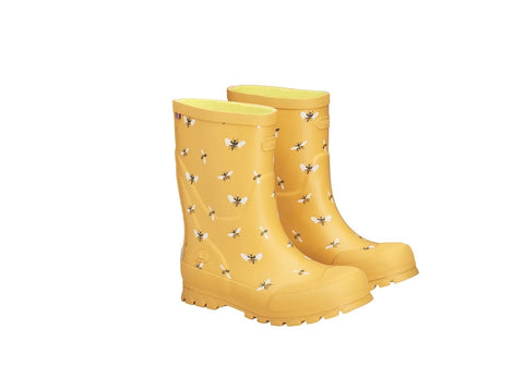 Viking gummistøvler Viking - Jolly børnegummistøvle, gul med bier - 1-60020