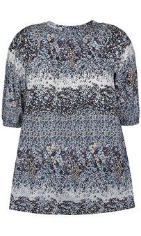 Zhenzi bluser_t-shirts_kjoler Zhenzi Bluse, blå multi - 2712459-5344