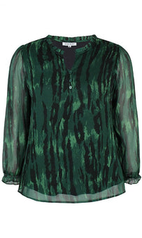 Zhenzi bluser_t-shirts_kjoler Zhenzi - Bluse, grøn - 2410234