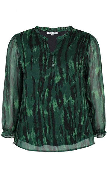 Zhenzi bluser_t-shirts_kjoler Zhenzi - Bluse, grøn - 2410234