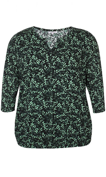 Zhenzi bluser_t-shirts_kjoler Zhenzi - Bluse, grønt mønster - 2408720
