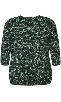 Zhenzi bluser_t-shirts_kjoler Zhenzi - Bluse, grønt mønster - 2408720