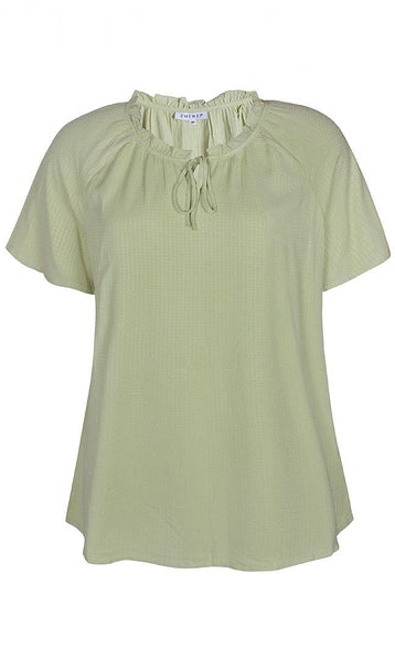 Zhenzi bluser_t-shirts_kjoler Zhenzi - Bluse kortærmet grøn - 2102240-6590