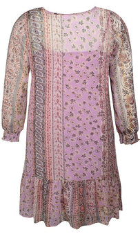 Zhenzi bluser_t-shirts_kjoler Zhenzi - Kjole, rosa mønster - 2408545-3001