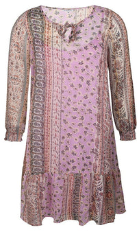 Zhenzi bluser_t-shirts_kjoler Zhenzi - Kjole, rosa mønster - 2408545-3001