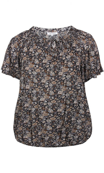 Zhenzi bluser_t-shirts_kjoler Zhenzi - Phebe bluse, blomstermønster - 2304543-0900