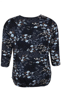 Zhenzi tøj Zhenzi - Blåmønsteret bluse - 2101649