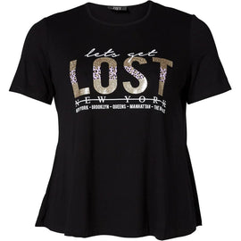 Zoey bluser_t-shirts_kjoler Zoey - Alma t-shirt, sort - 223-5253