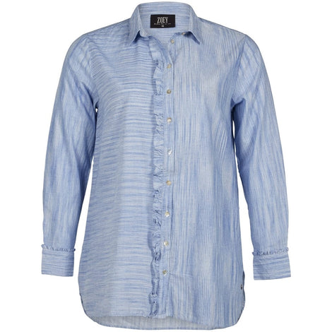 Zoey bluser_t-shirts_kjoler Zoey - Liana skjorte i blå - 204-2326