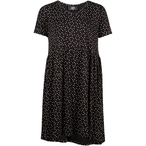 Zoey bluser_t-shirts_kjoler Zoey  - Prikket kjole, sort - 214-3723